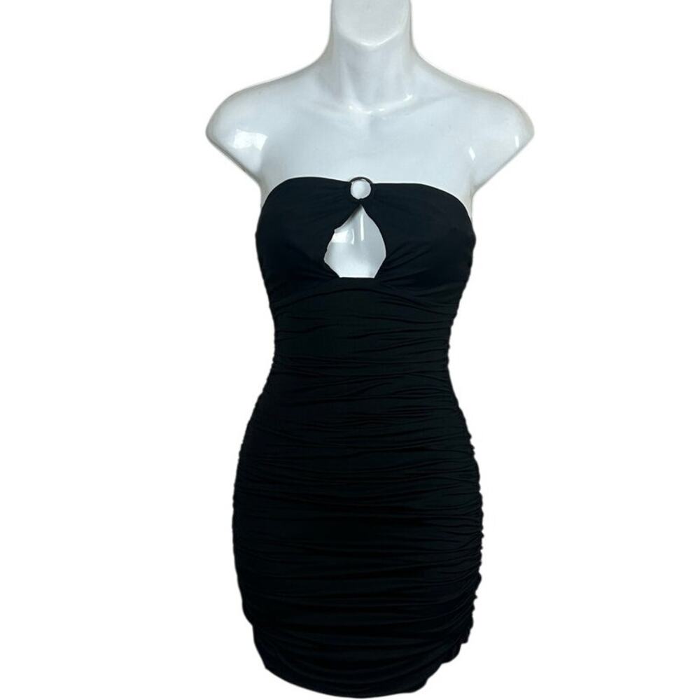 Princess Polly Eliza  Black Strapless Dress size 0 NWT